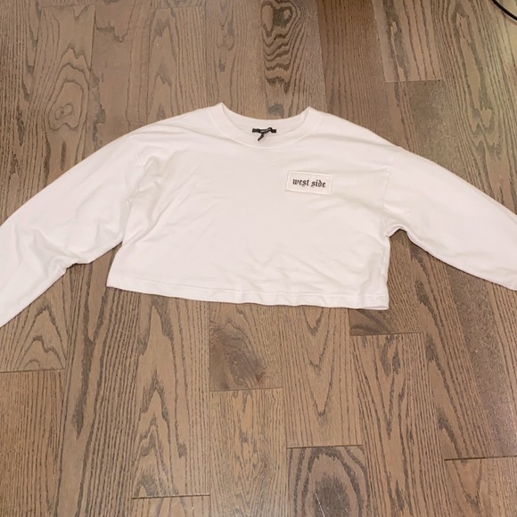 White long sleeve crop top! - Picture 4 of 4